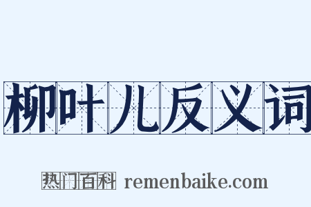 柳叶儿反义词是什么意思的图片